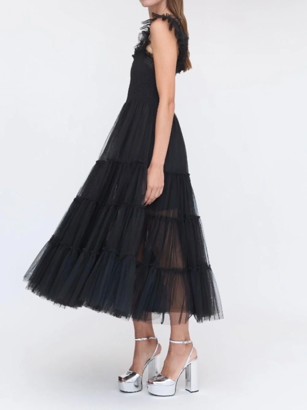 Hill House Collector's Edition The Tulle Ellie Nap Dress in black XS - Picture 3 of 11